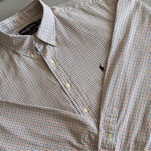 Ralph Lauren Men's Long-Sleeve Multi-Check Shirt - Navy/White/Red